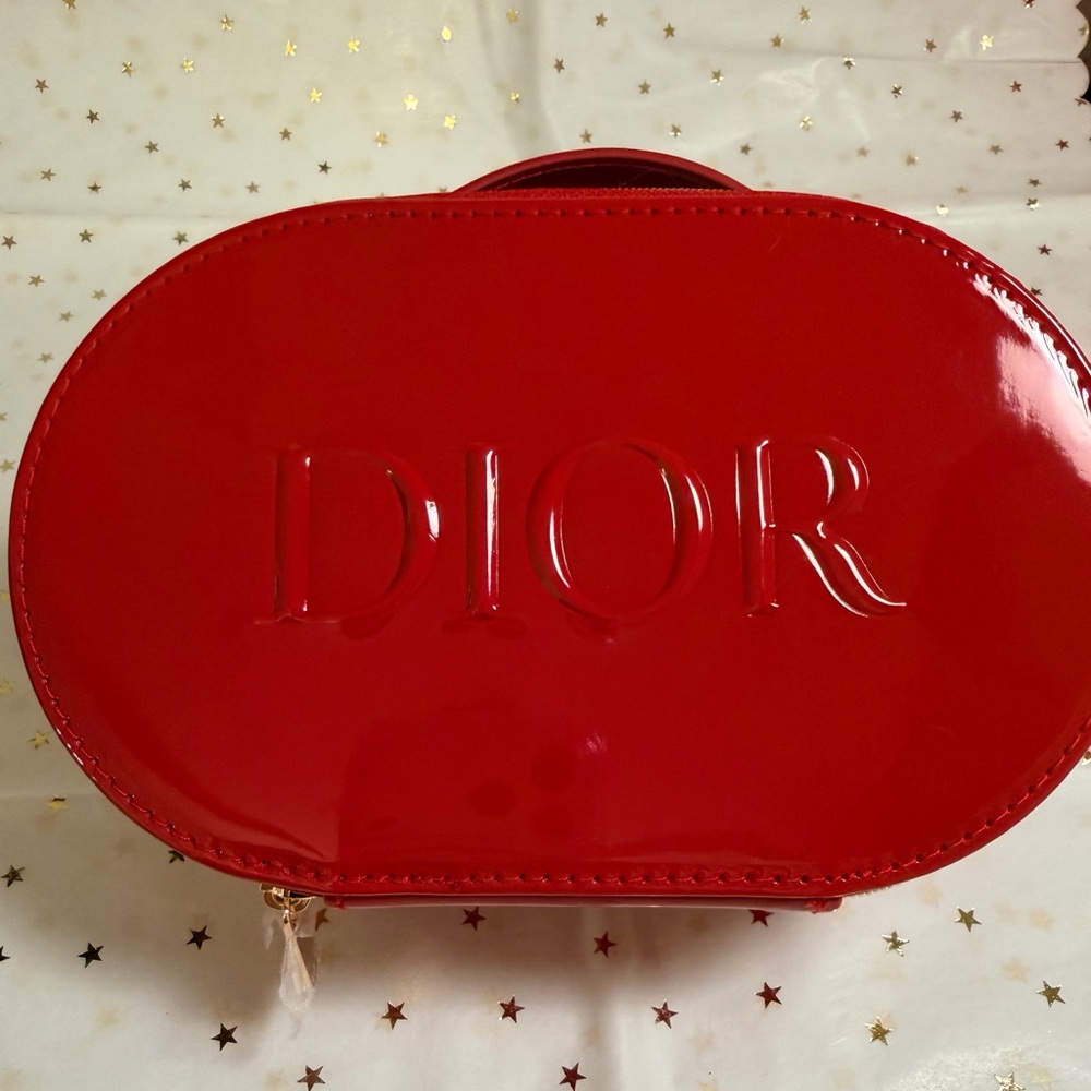 DIOR Red patent vanity case BRAND new